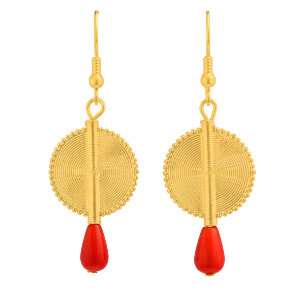 Aflé Bijoux Akan Gemstones Earrings - Red coral - AFLE BIJOUX 