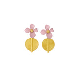 Aflé Bijoux Akan Flower Earrings - Burgundy