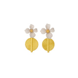 Aflé Bijoux Akan Flower Earrings - Ivory